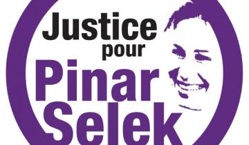 Portrait de Pinar Selek et texte Justice pour Pinar Selek